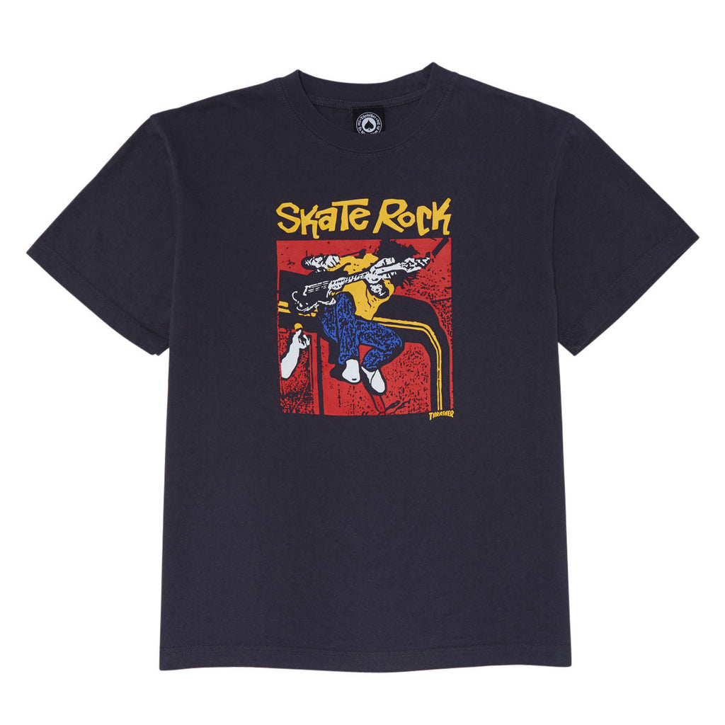 Thrasher Skate Rock Vol II Vintage T-Shirt - Navy