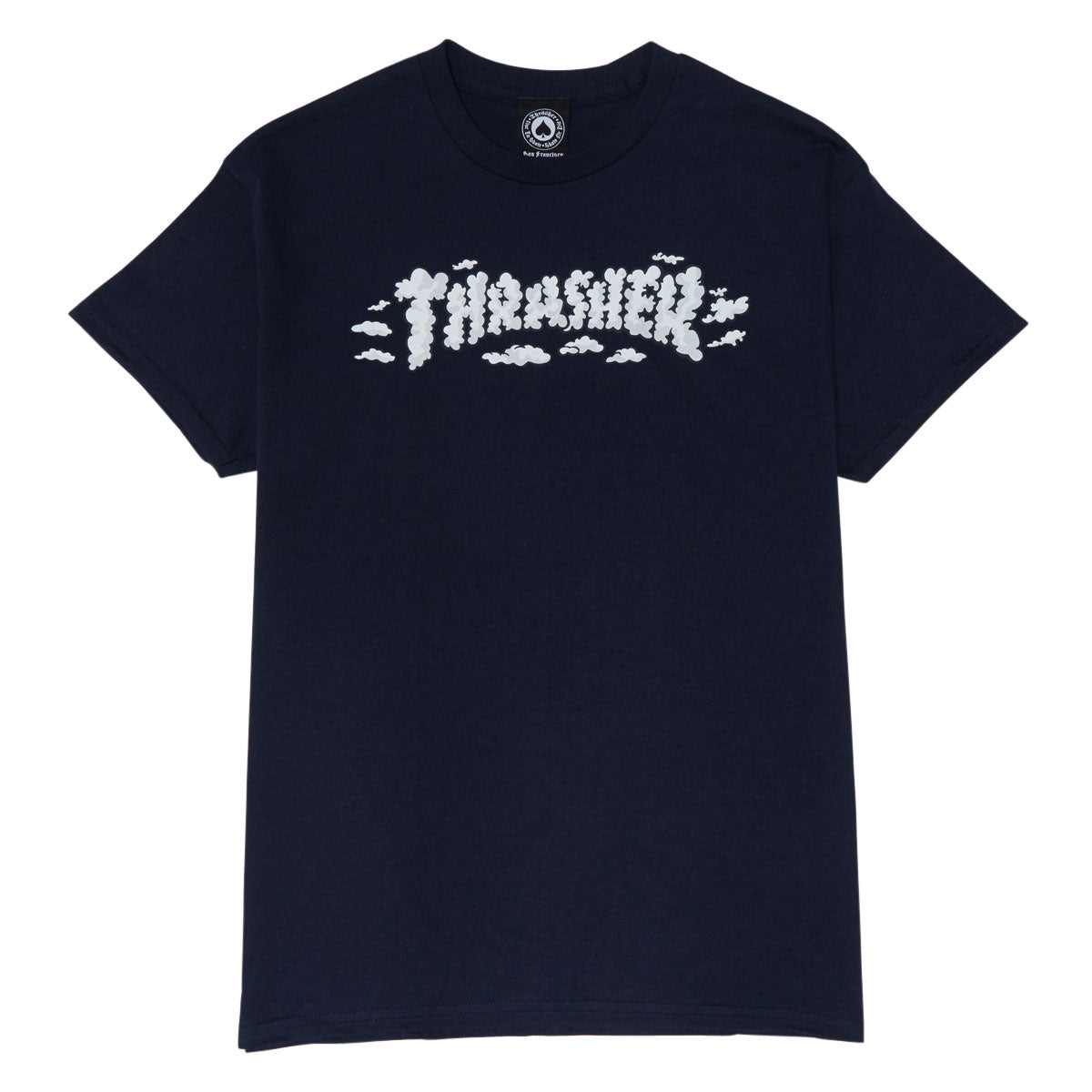 Thrasher Clouds By Spanky T-Shirt - Navy