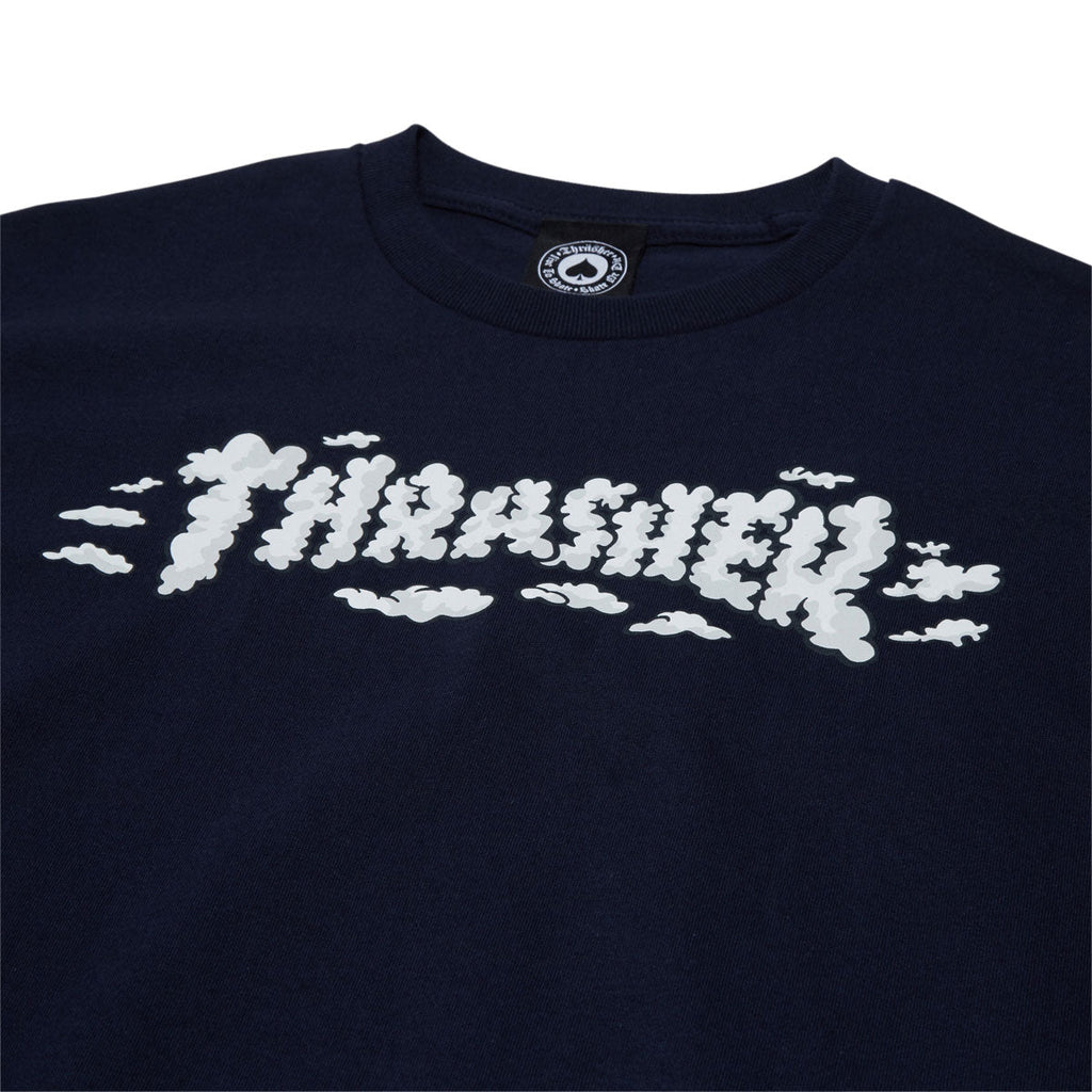 Thrasher Clouds By Spanky T-Shirt - Navy