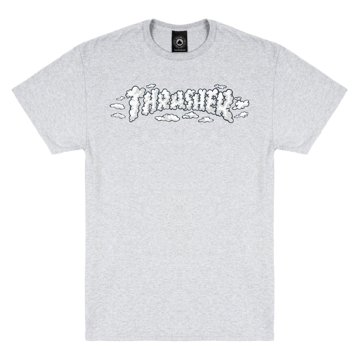 Thrasher Clouds By Spanky T-Shirt - Ash Grey