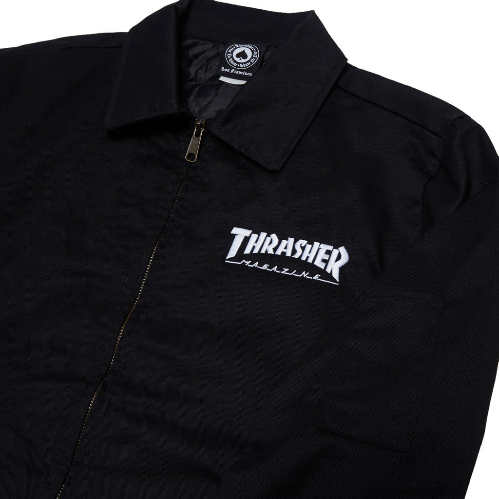 Thrasher Embroidered Mag Mechanic Jacket - Black