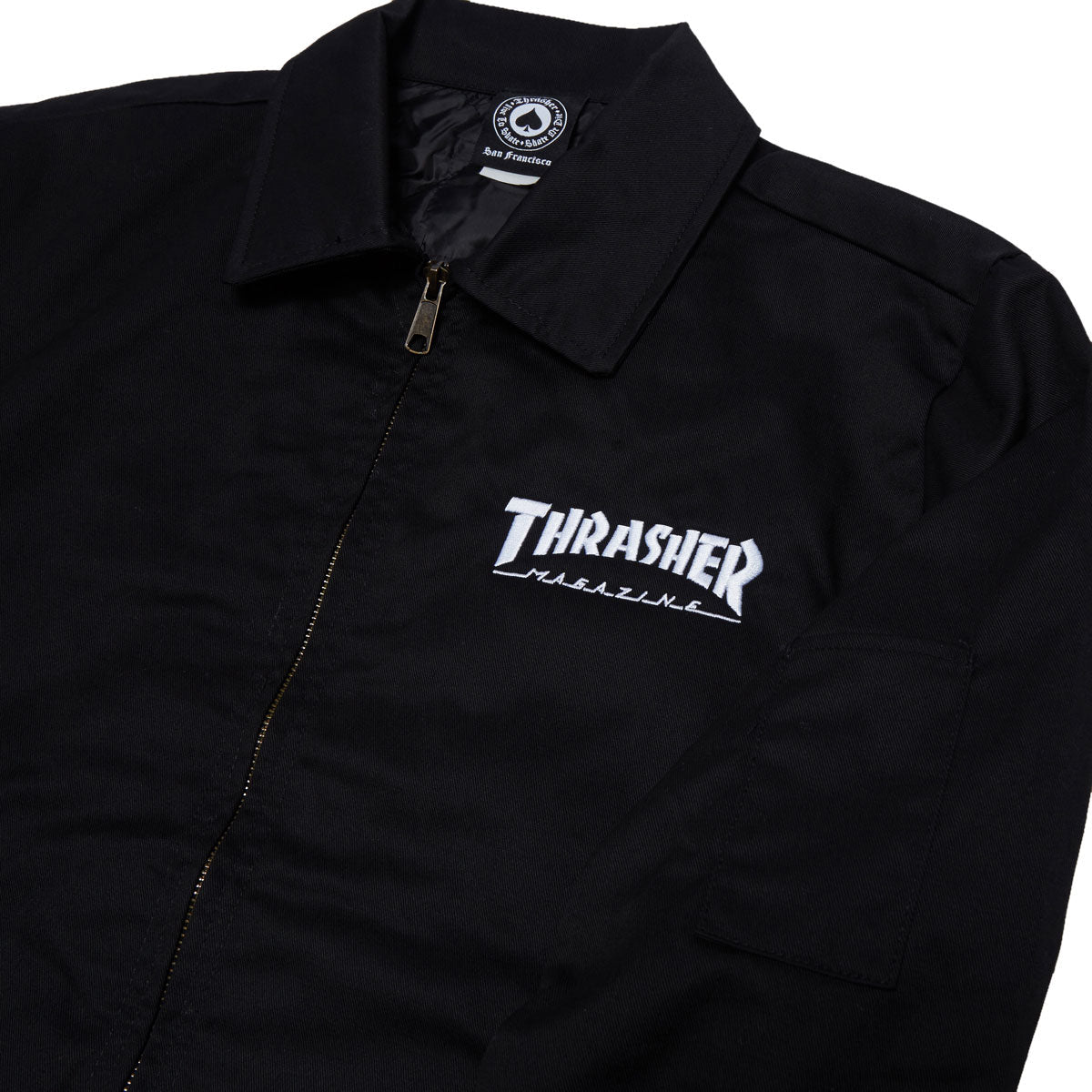 Thrasher Embroidered Mag Mechanic Jacket - Black