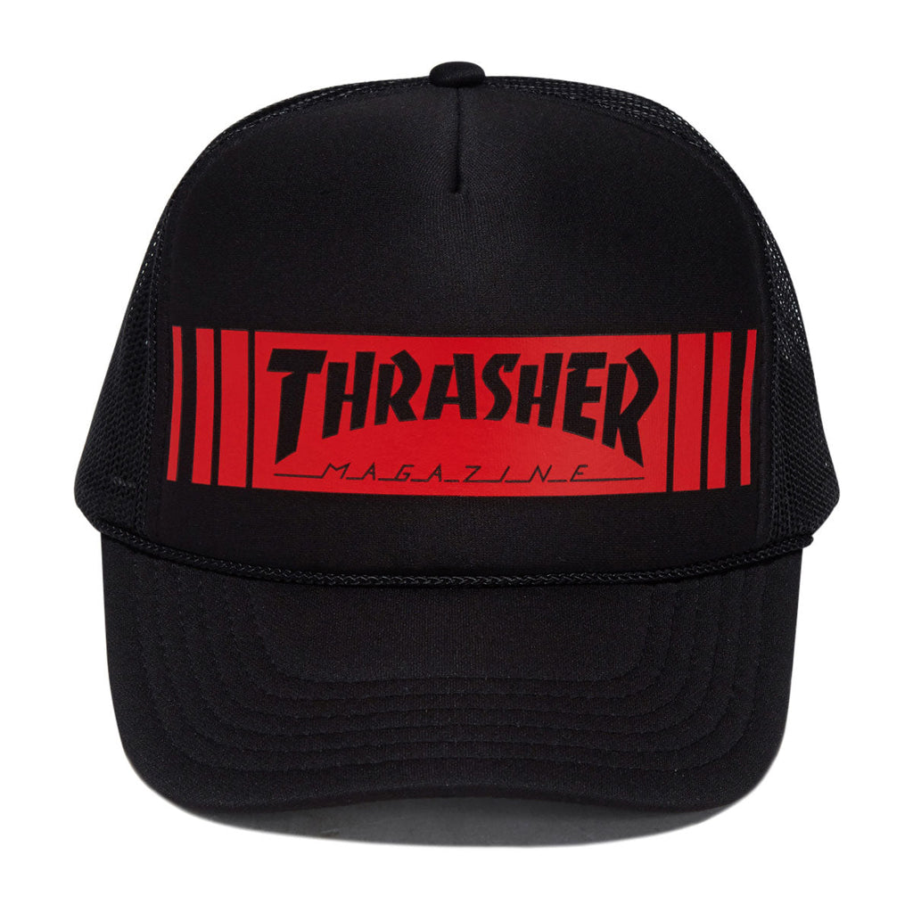 Thrasher Bar Trucker Hat - Black/Black