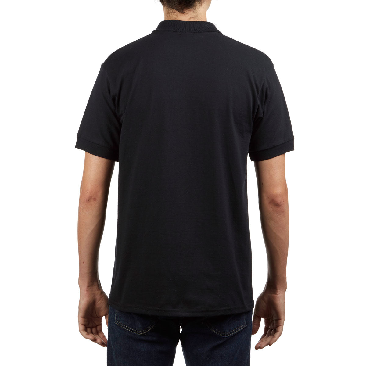 Thrasher Logo Embroidered Polo Shirt - Black