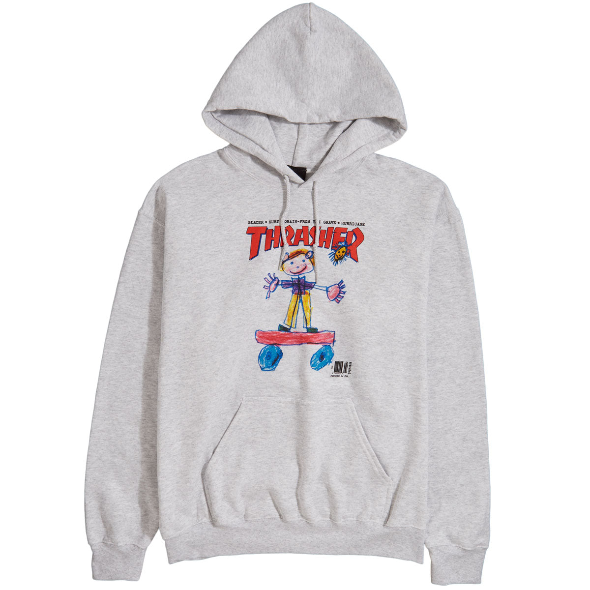 Thrasher Kid Cover Hoodie - Ash
