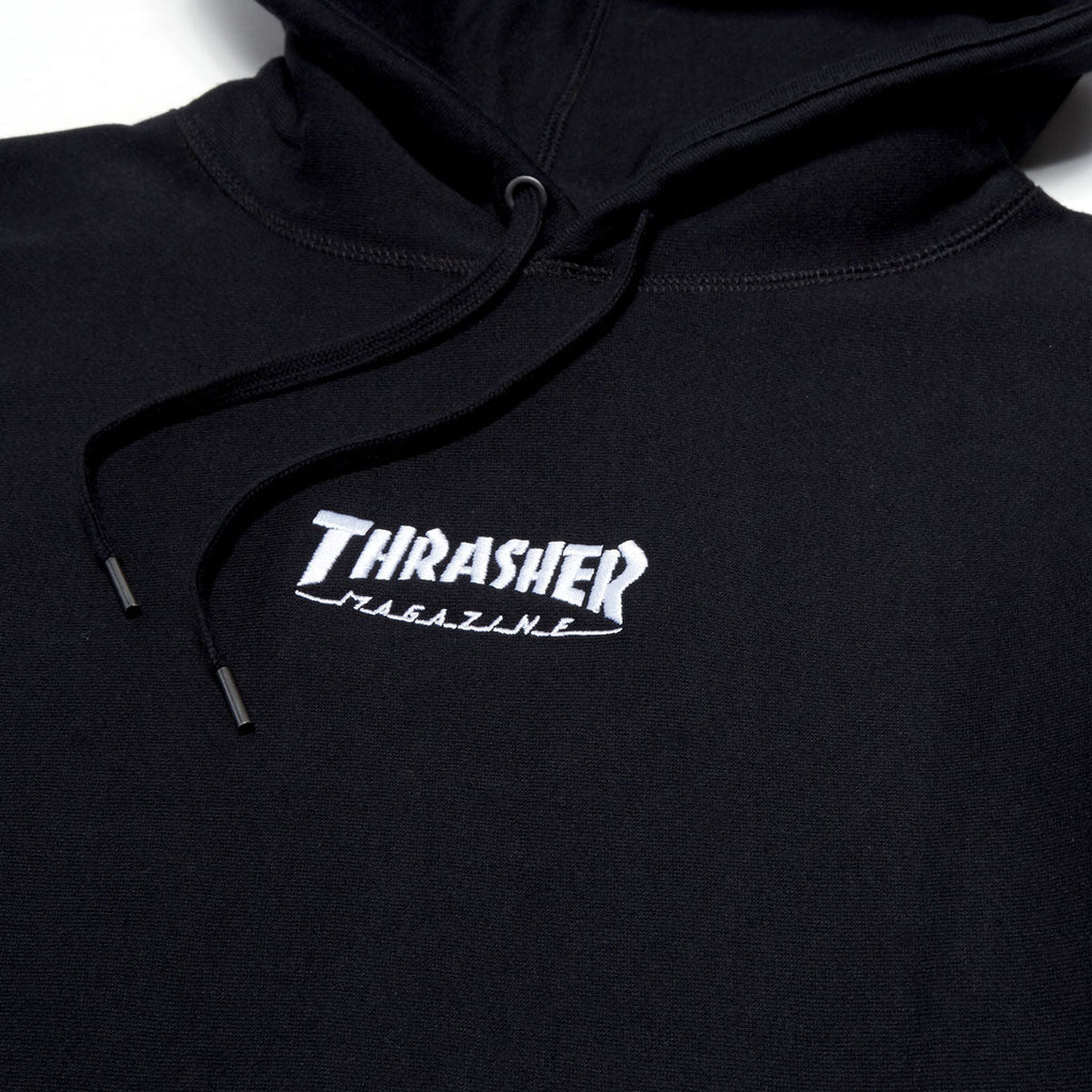 Thrasher Embroidered Mag Logo Hoodie - Black