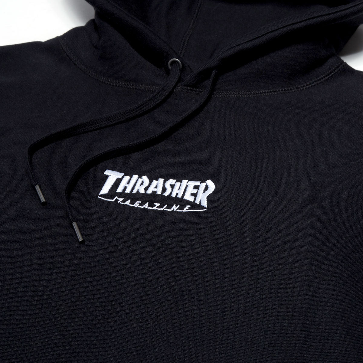 Thrasher Embroidered Mag Logo Hoodie - Black