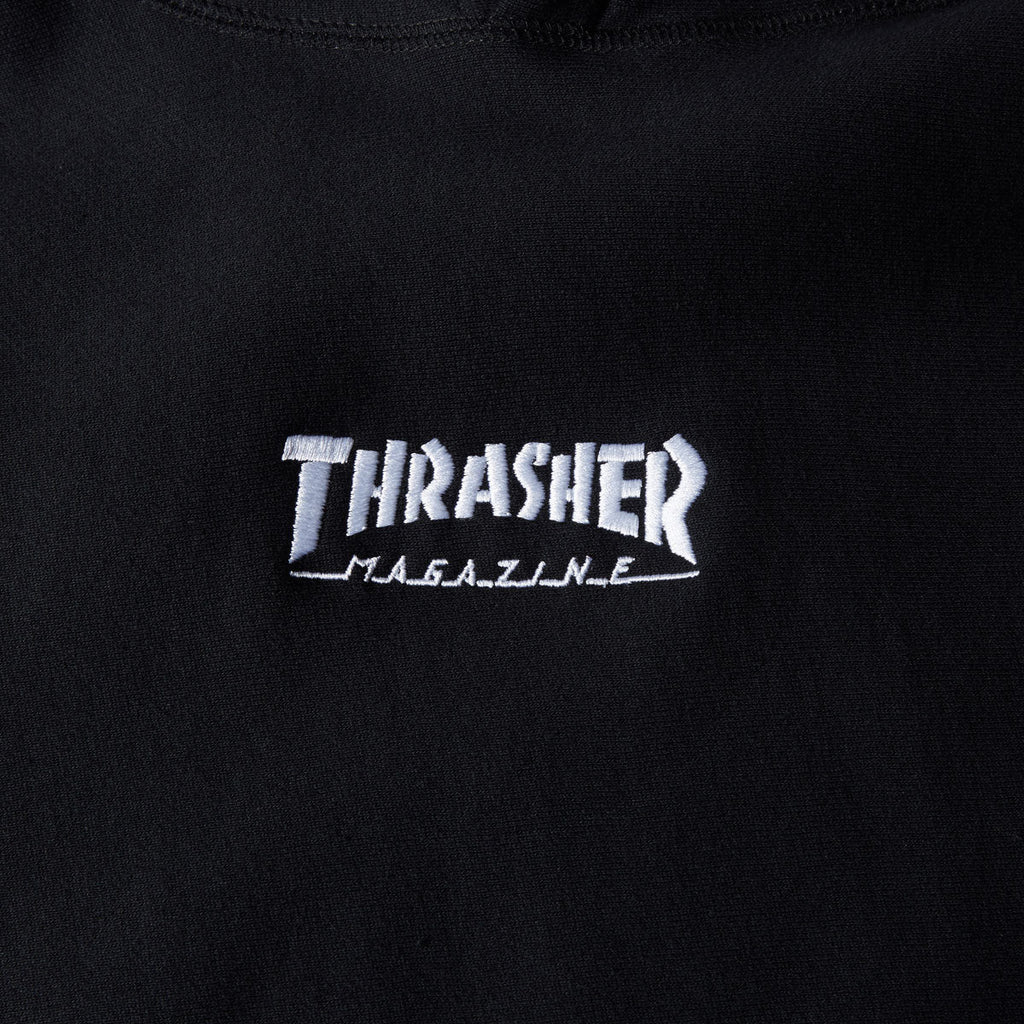 Thrasher Embroidered Mag Logo Hoodie - Black