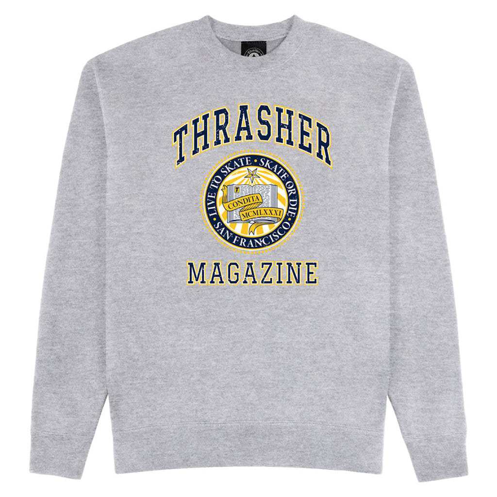 Thrasher Dropout Crewneck Sweatshirt - Ash Grey