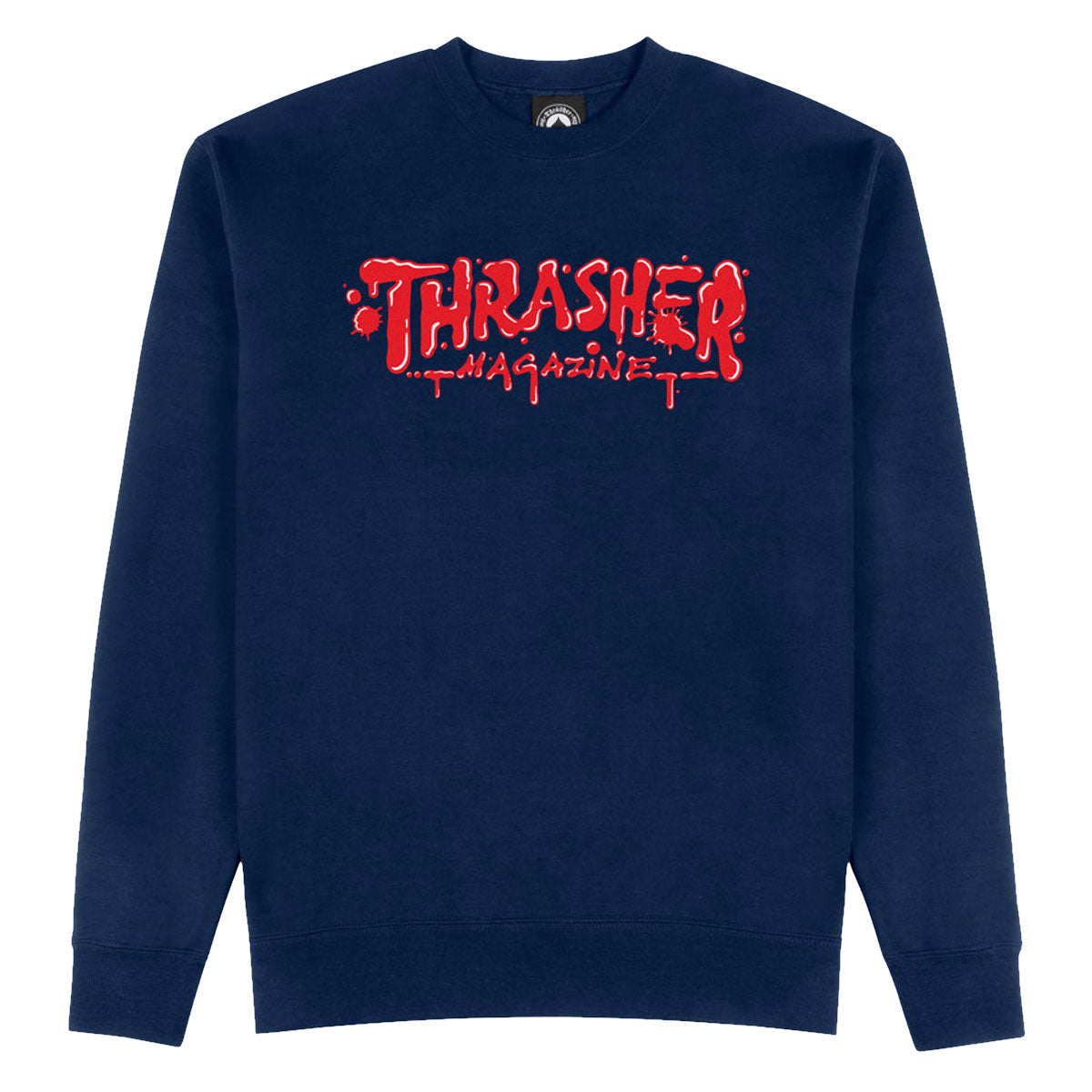 Thrasher Wet Paint Crewneck Sweatshirt - Navy