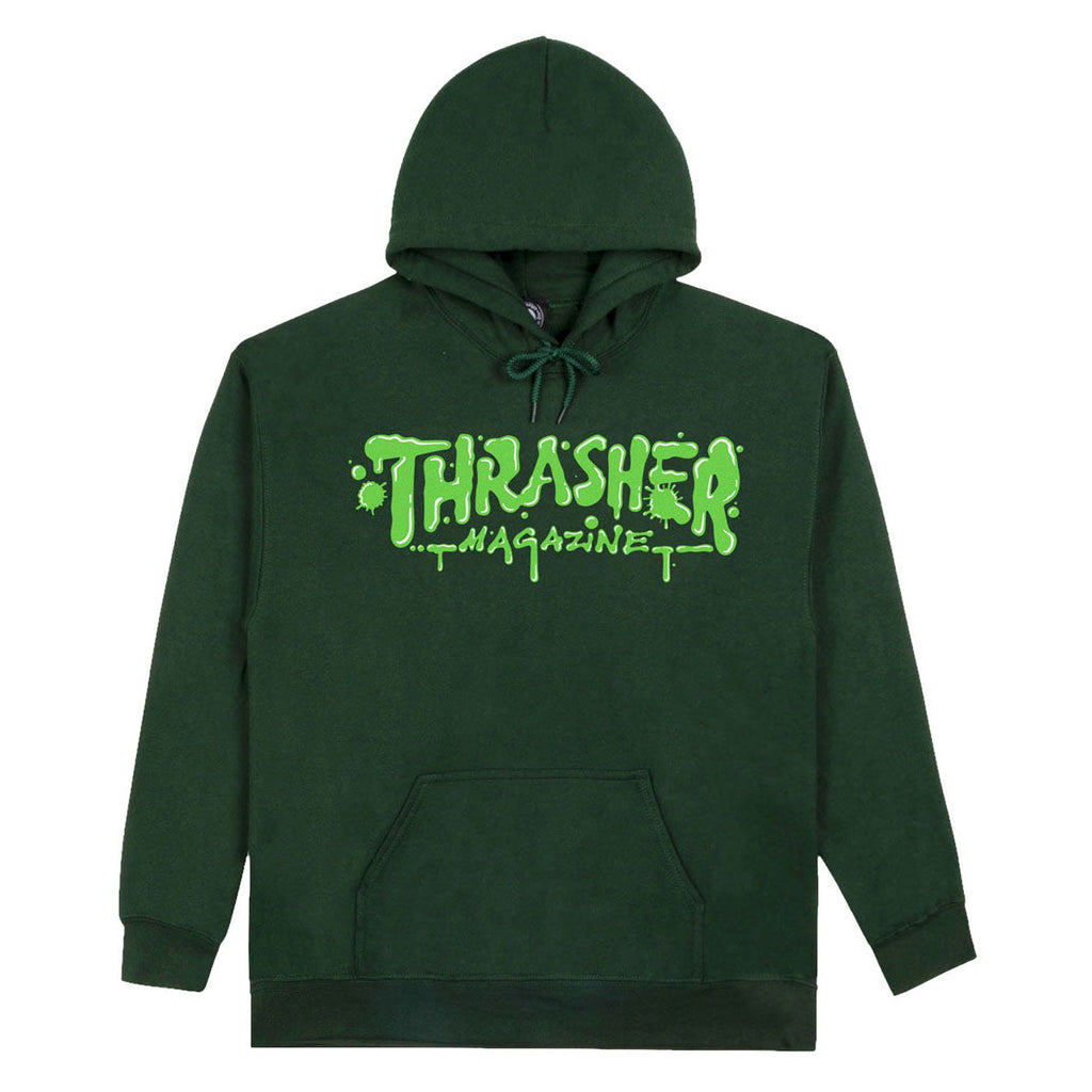 Thrasher Wet Paint Hoodie - Forest Green