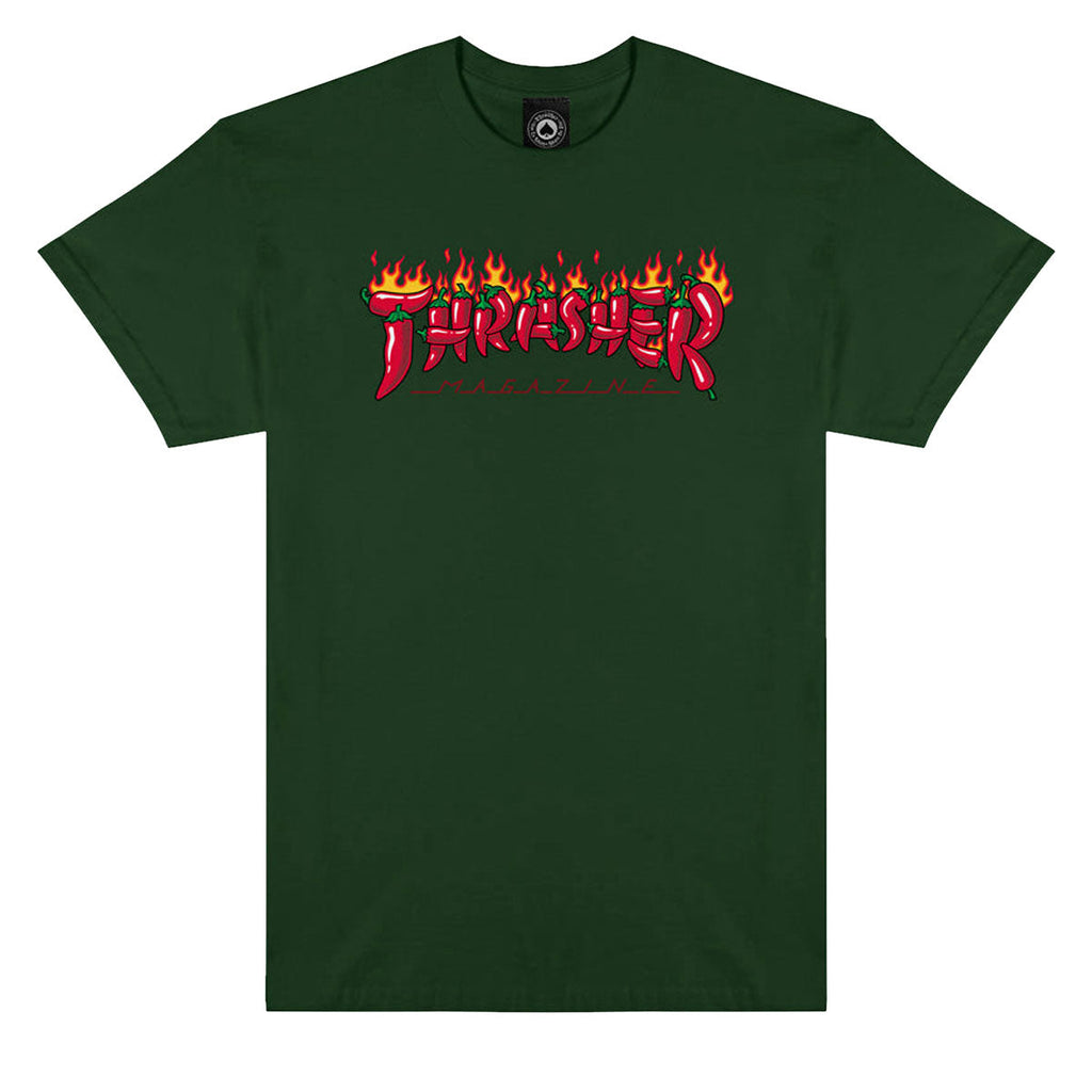 Thrasher Fuego T-Shirt - Forest Green
