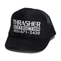 Thrasher Destruction Trucker Hat - Black/Black