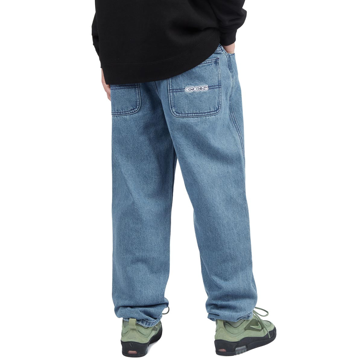 CCS Youth Baggy Taper Denim Jeans - Medium Blue