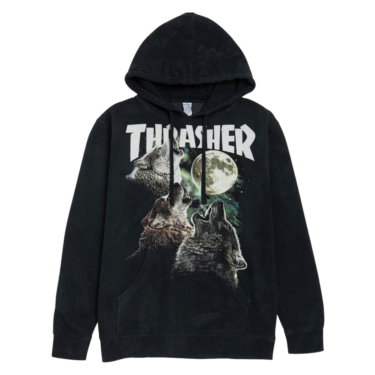 Thrasher Wolves Hoodie - Washed Black