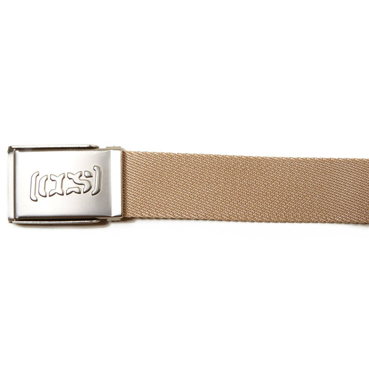 CCS Silver Logo Buckle Belt - Tan