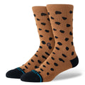 Stance Womens Leopard Crew Socks - Brown