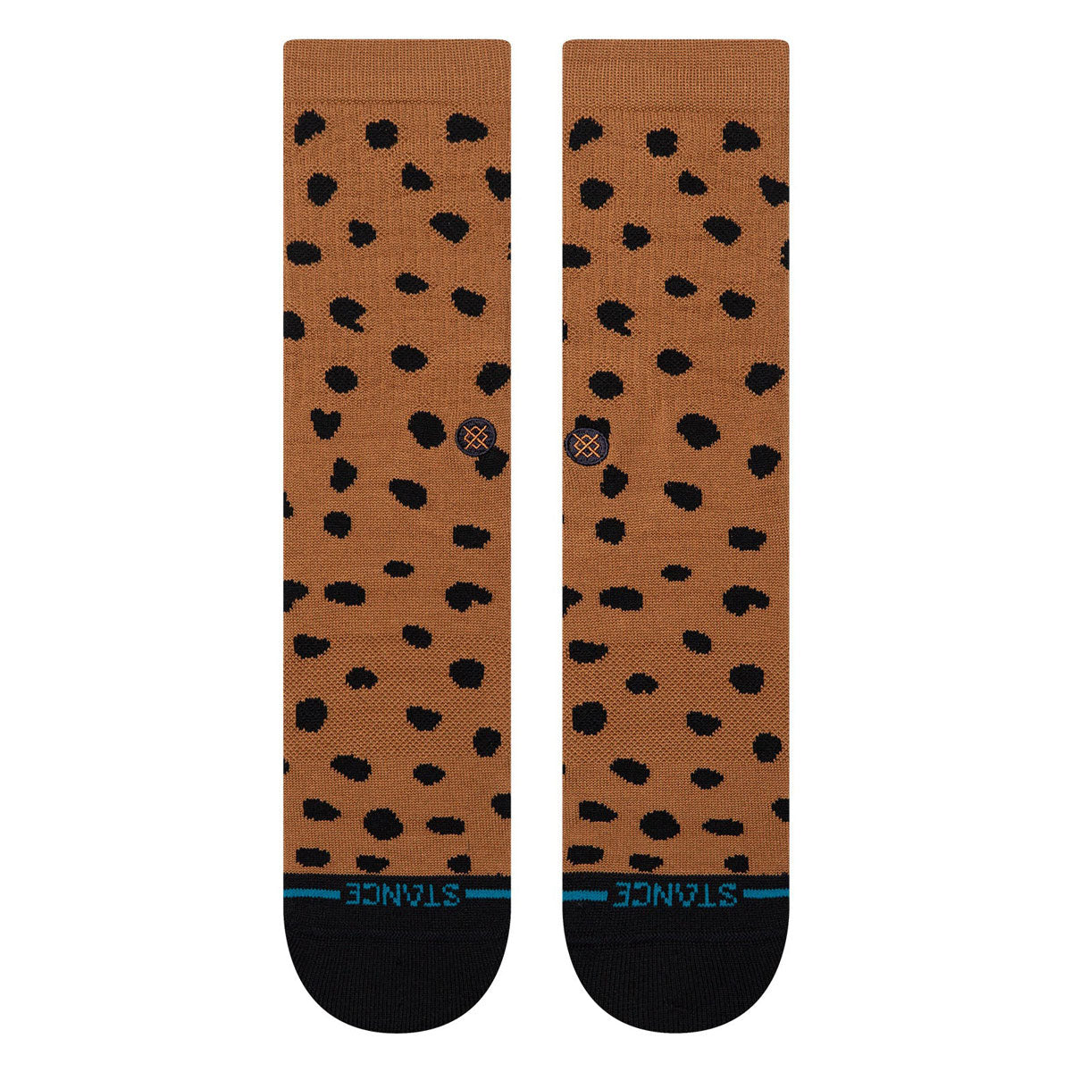 Stance Womens Leopard Crew Socks - Brown