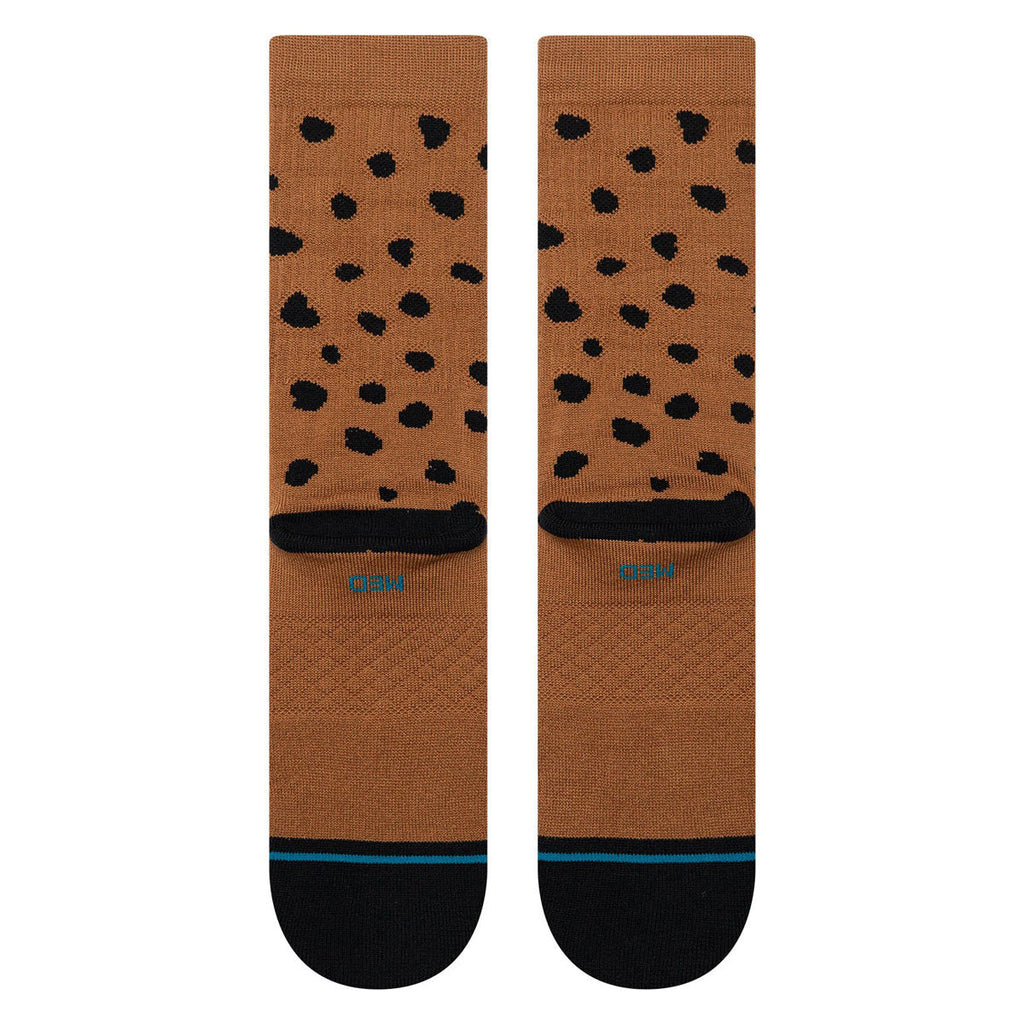 Stance Womens Leopard Crew Socks - Brown