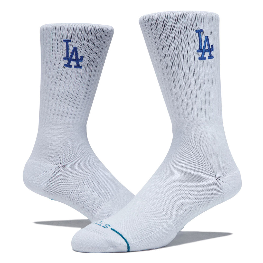 Stance LA Dodgers Crest Socks - White