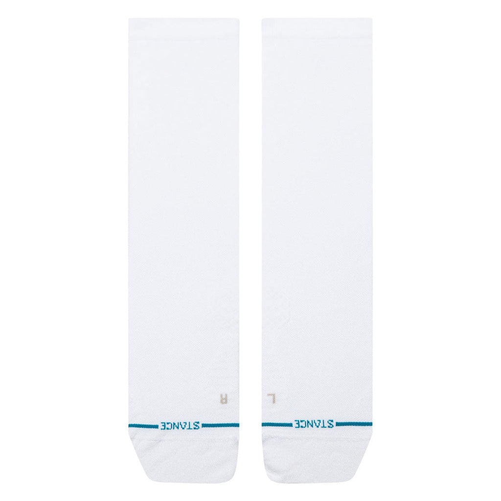 Stance Golf Ribbed Mid Crew Socks - White