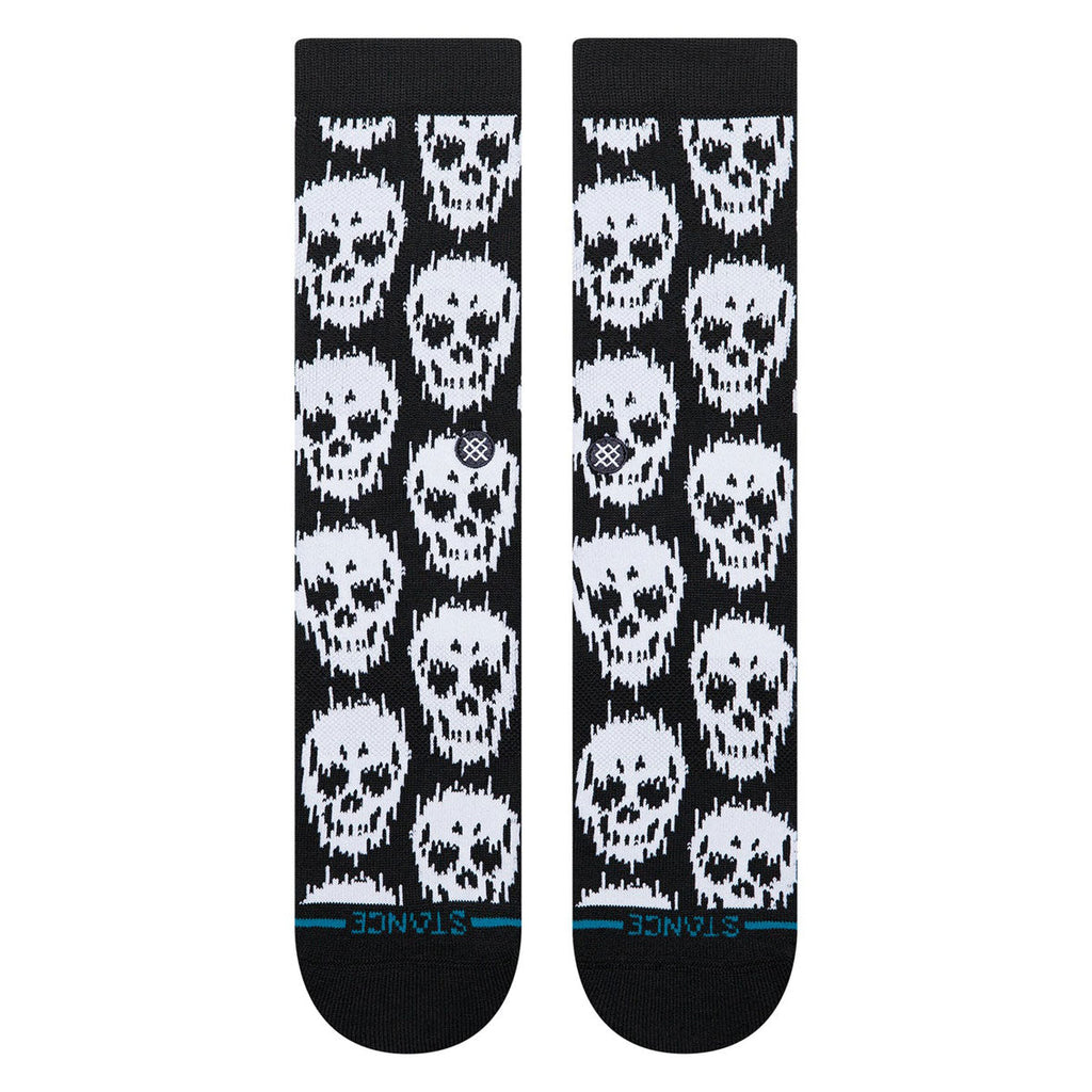 Stance Static Skull Crew Socks - Black