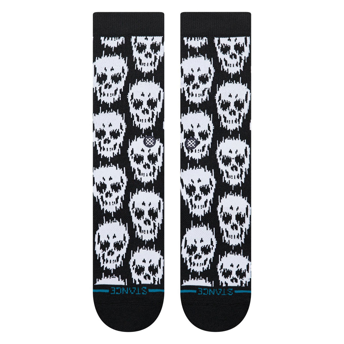 Stance Static Skull Crew Socks - Black