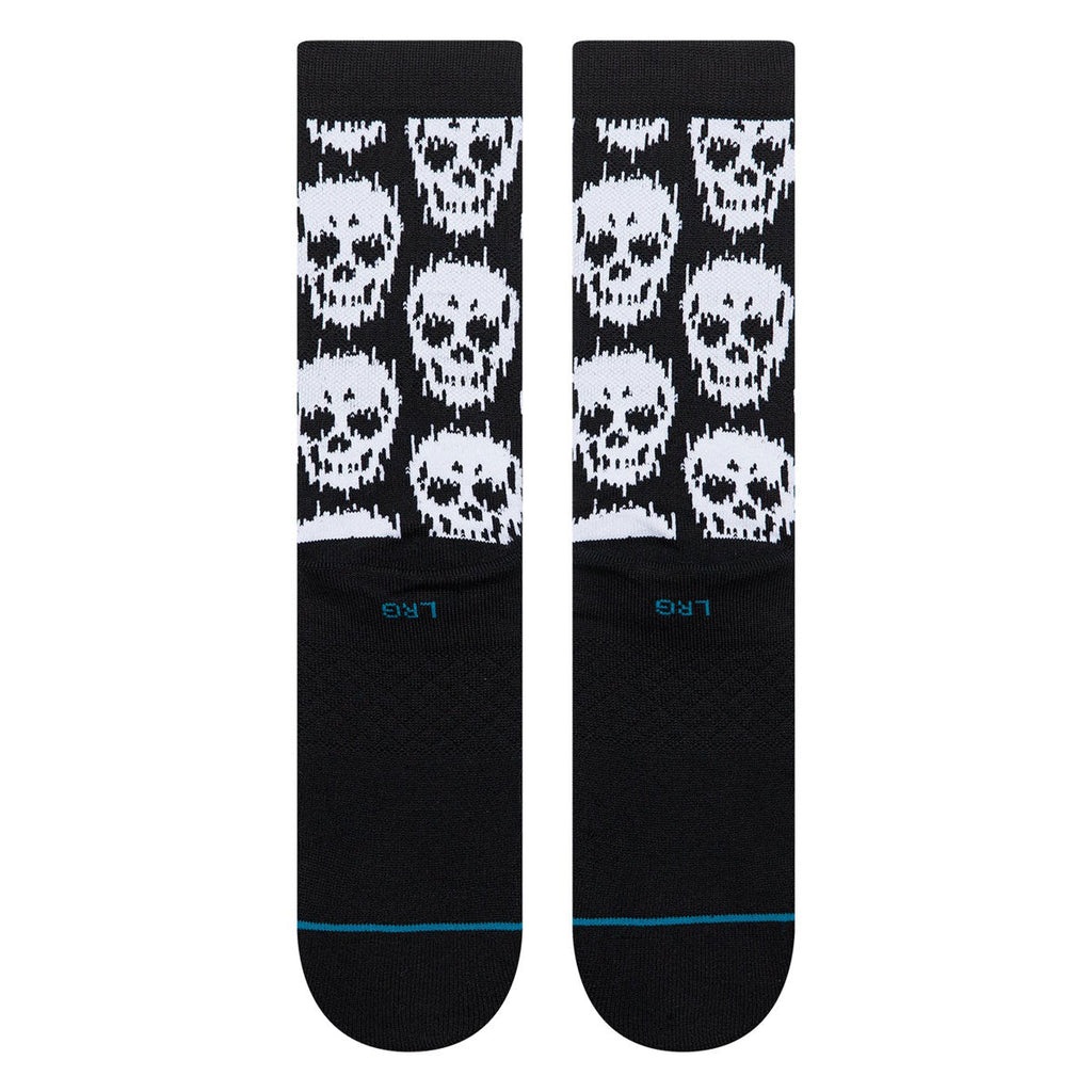 Stance Static Skull Crew Socks - Black
