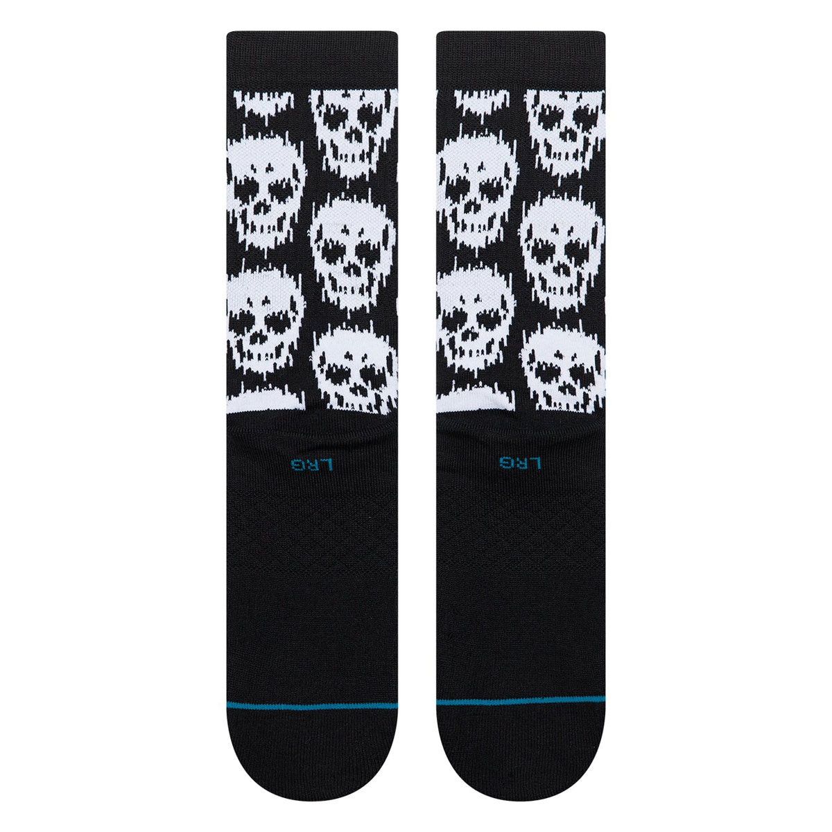 Stance Static Skull Crew Socks - Black