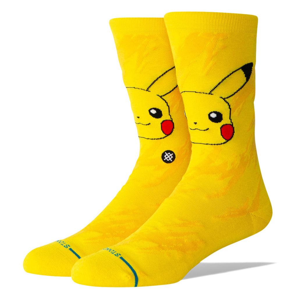 Stance Pikachu Bolt Crew Socks - Yellow