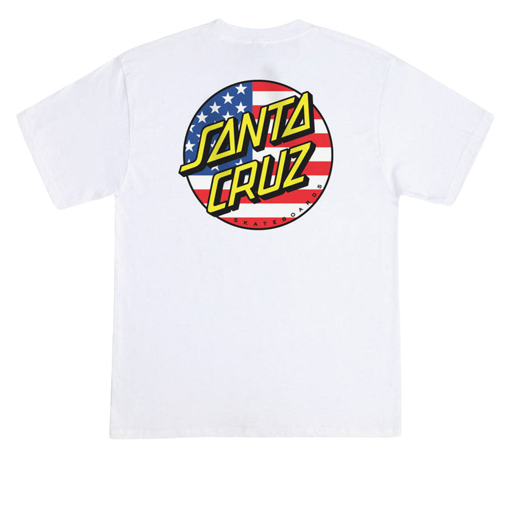 Santa Cruz July 4th Dot V2 T-Shirt - White