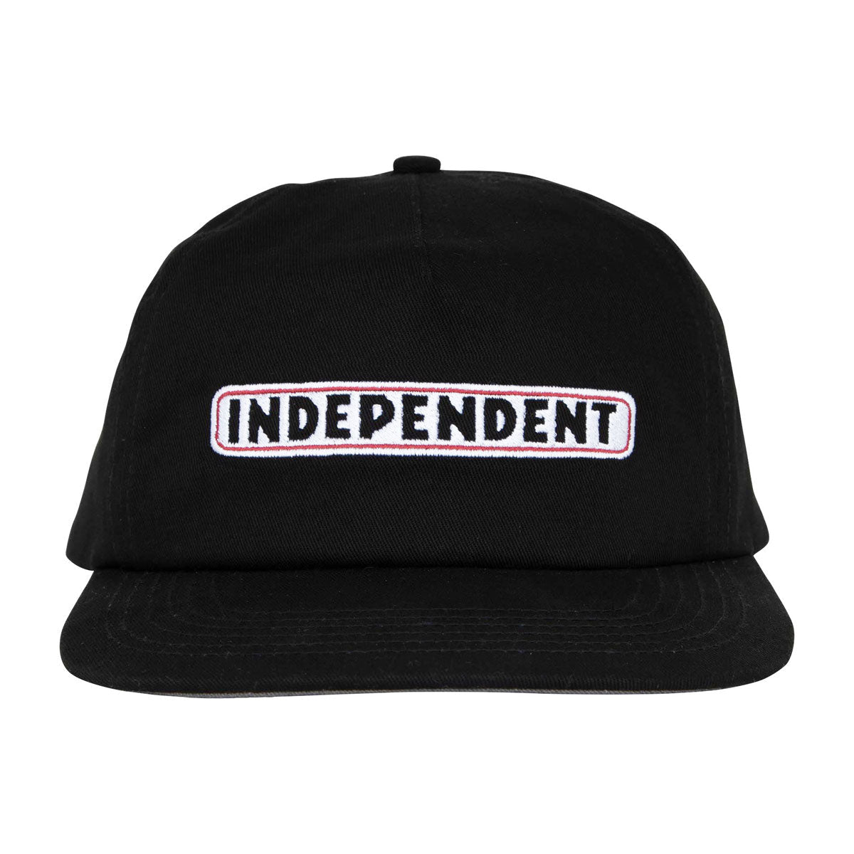 Independent Bar Logo Snapback Hat - Black