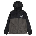 Santa Cruz Opus Dot Chest Hooded Windbreaker Jacket - Black/Graphite