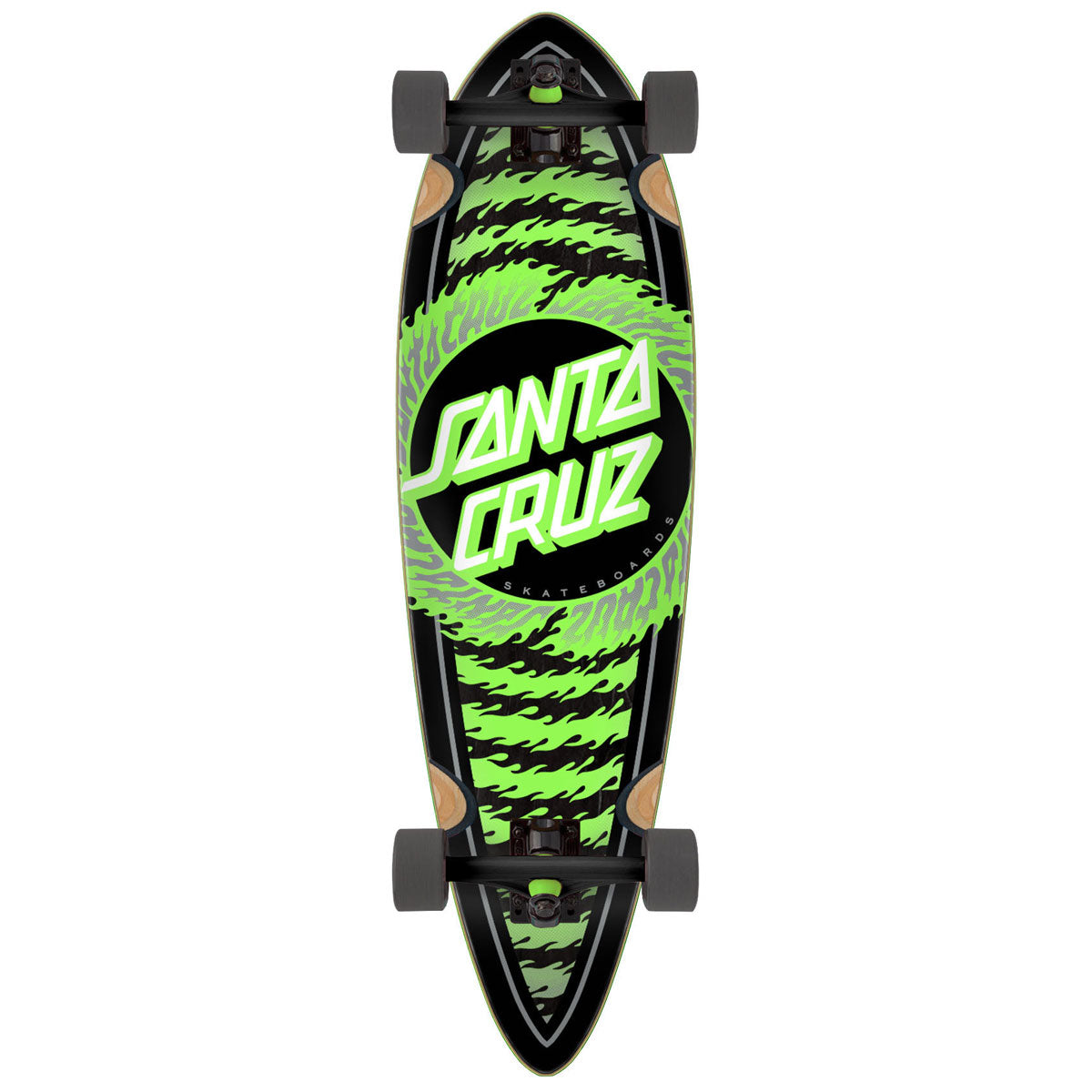 Santa Cruz Flame Ringed Dot 33" Pintail Longboard Complete -
