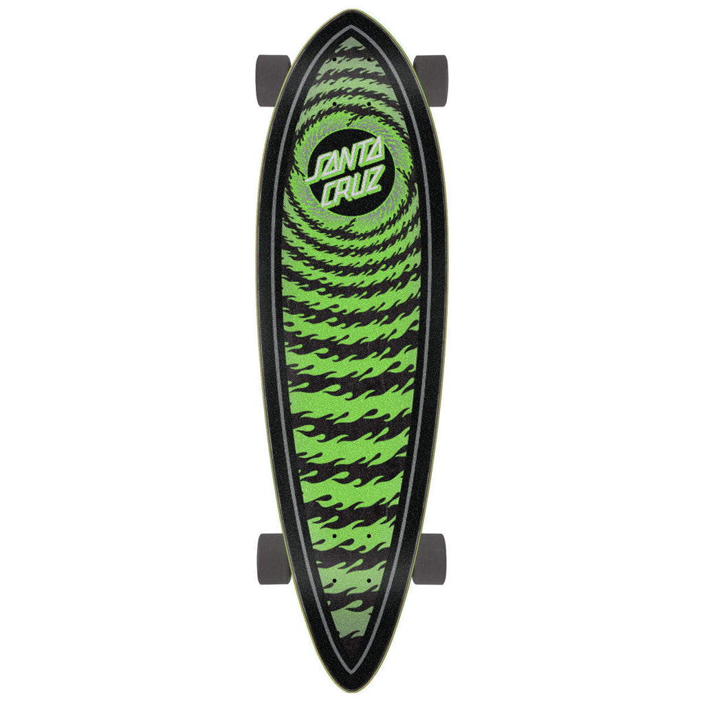 Santa Cruz Flame Ringed Dot 33" Pintail Pre-Built Longboard Complete
