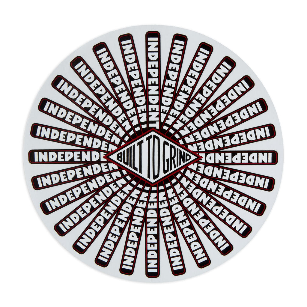 Independent Revolution Clear 6" Sticker - White/Black/Red
