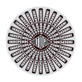 Independent Revolution Clear 6" Sticker - White/Black/Red