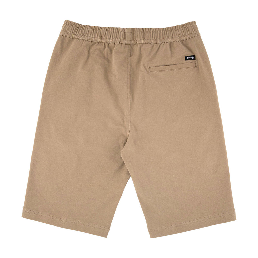 Independent Span Elastic Waist Shorts - Khaki
