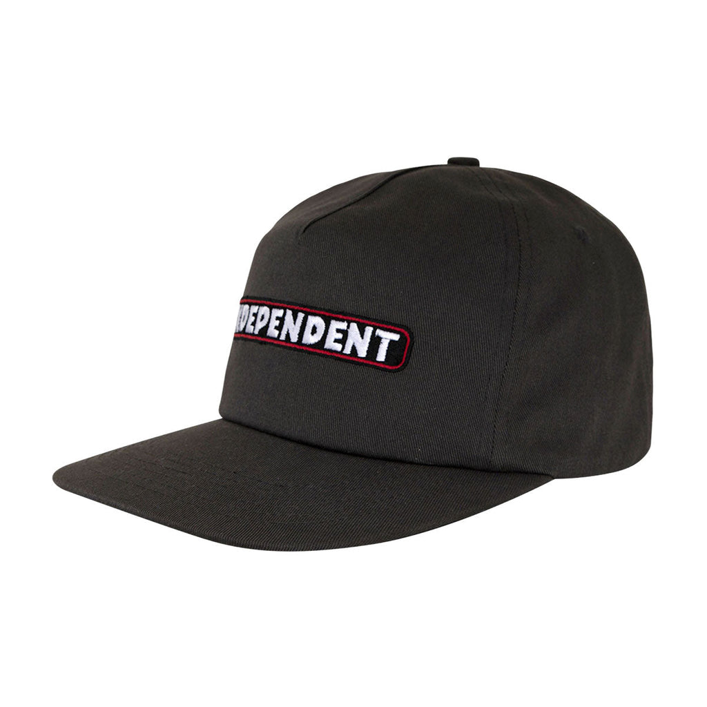 Independent Bar Logo Snapback Hat - Charcoal
