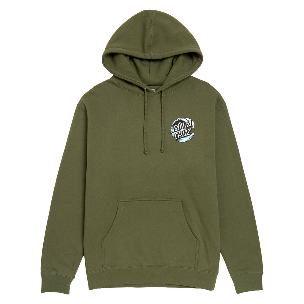 Santa Cruz Wave Dot Hoodie - Army/Light Blue