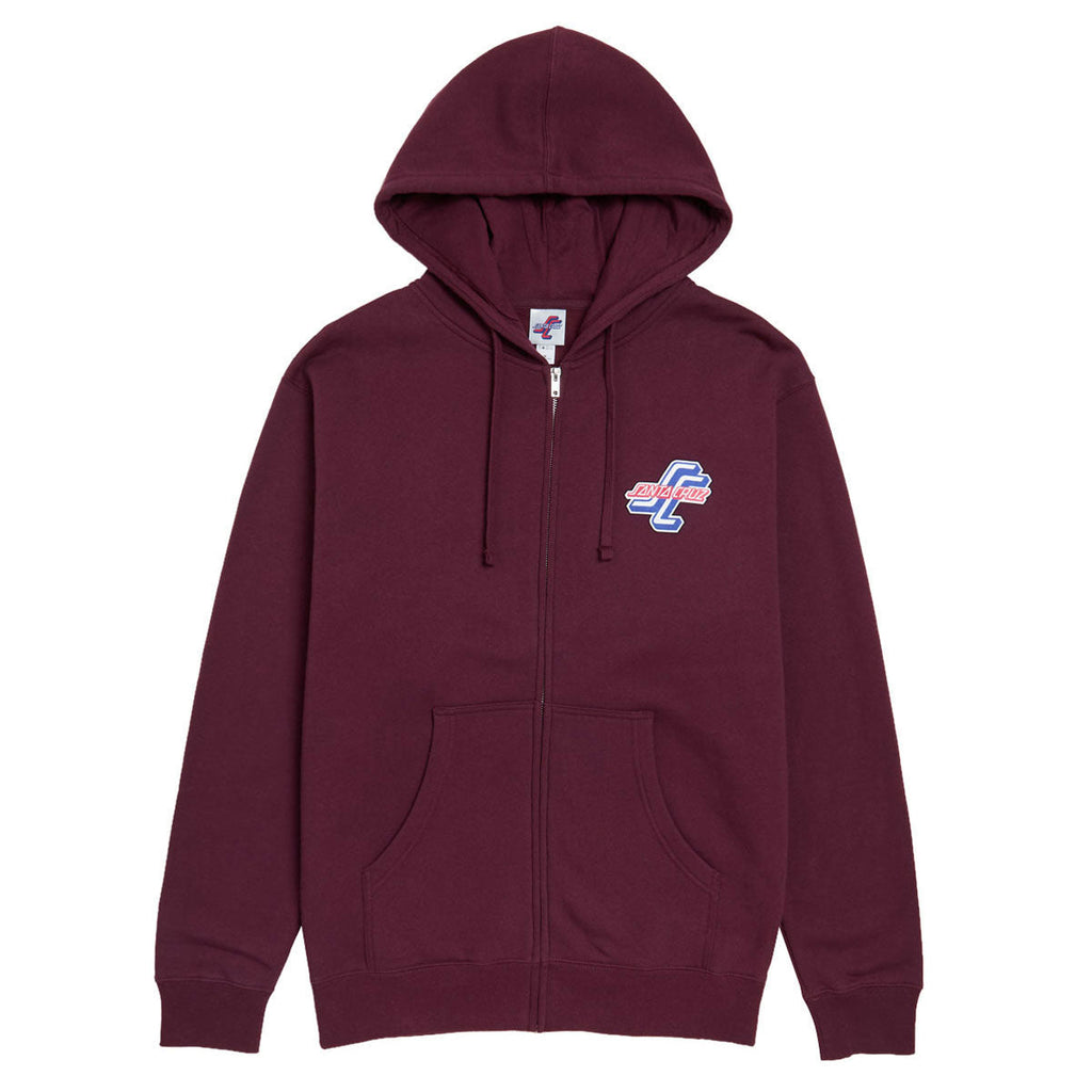 Santa Cruz Outer OGSC Zip Hoodie - Maroon
