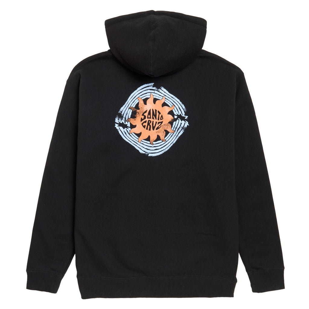 Santa Cruz Womens Sun Daze Zip Hoodie - Black