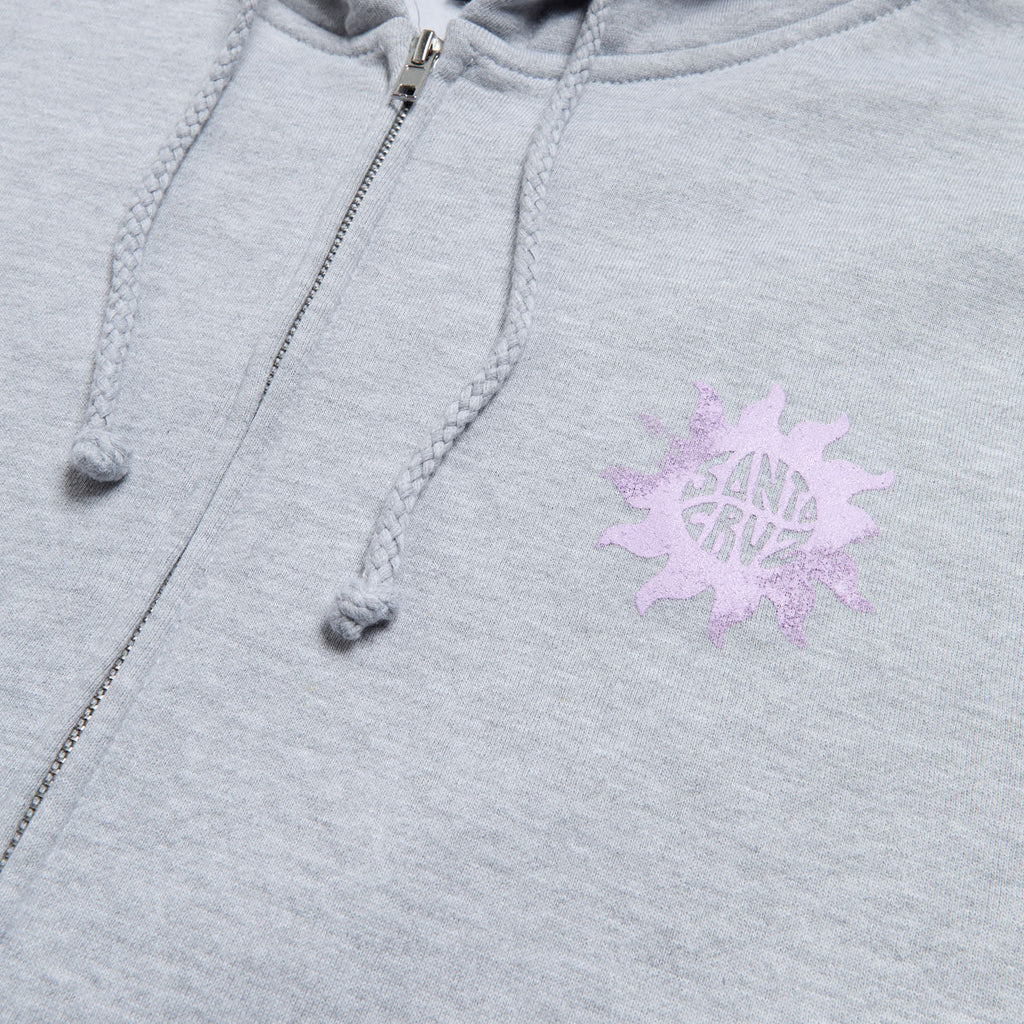 Santa Cruz Womens Sun Daze Zip Hoodie - Grey Heather