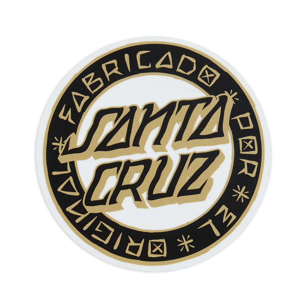 Santa Cruz Loco Dot Clear 4" Sticker - Black/Brown