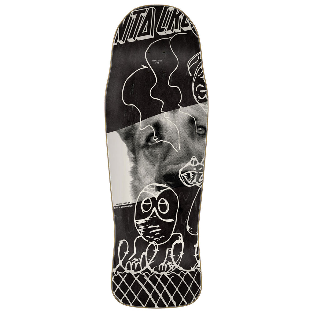 Santa Cruz Winkowski Tribute Pro Shaped Skateboard Deck - 10.34"