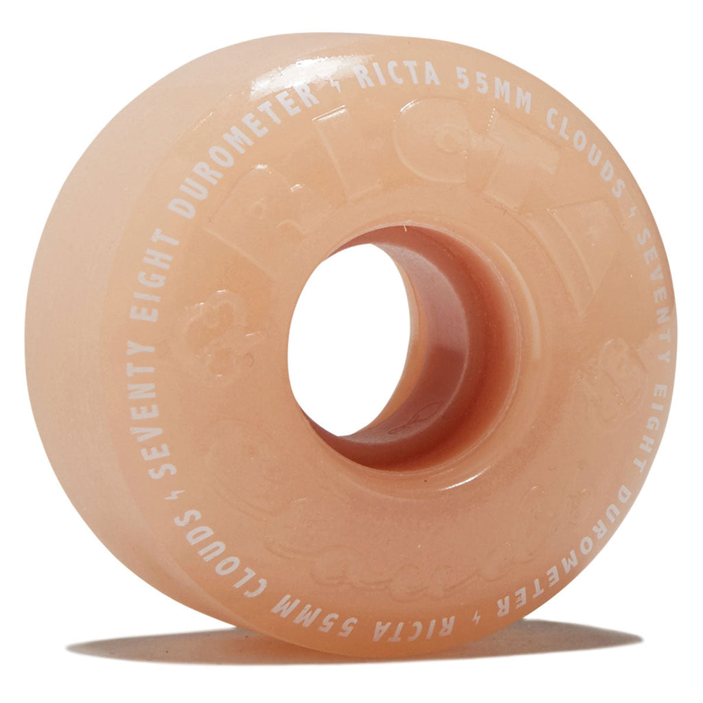 Ricta Clouds 78a Skateboard Wheels - Glow In The Dark Red - 55mm