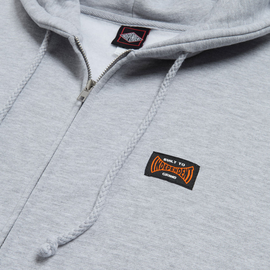 Independent Built To Grind Span Zip Hoodie - Grey Heather