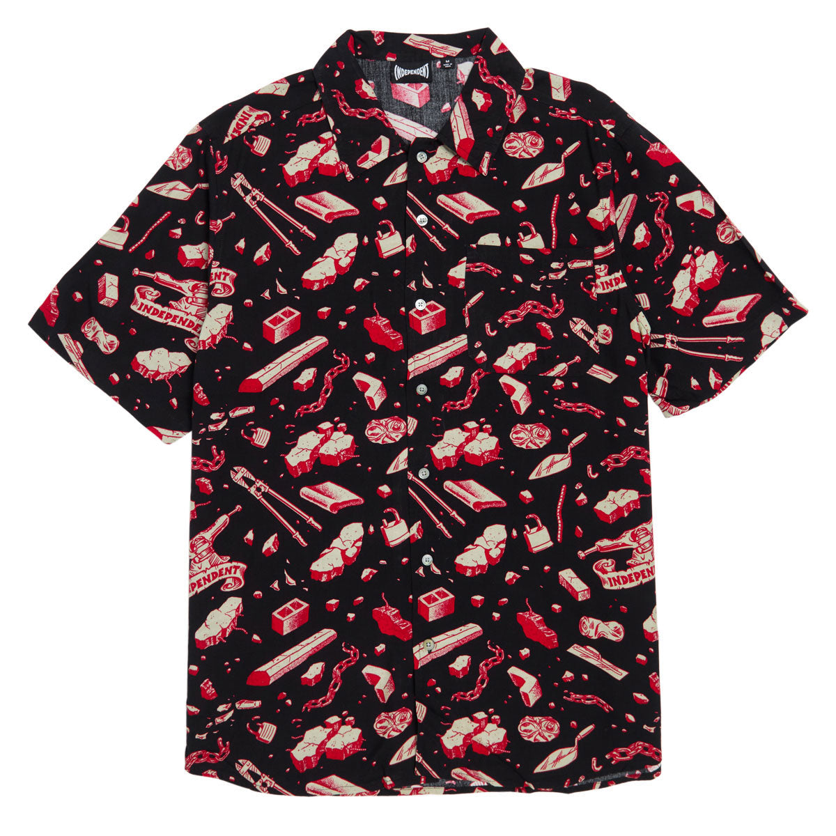 Independent Under The Bridge Party Shirt - Tar/Red