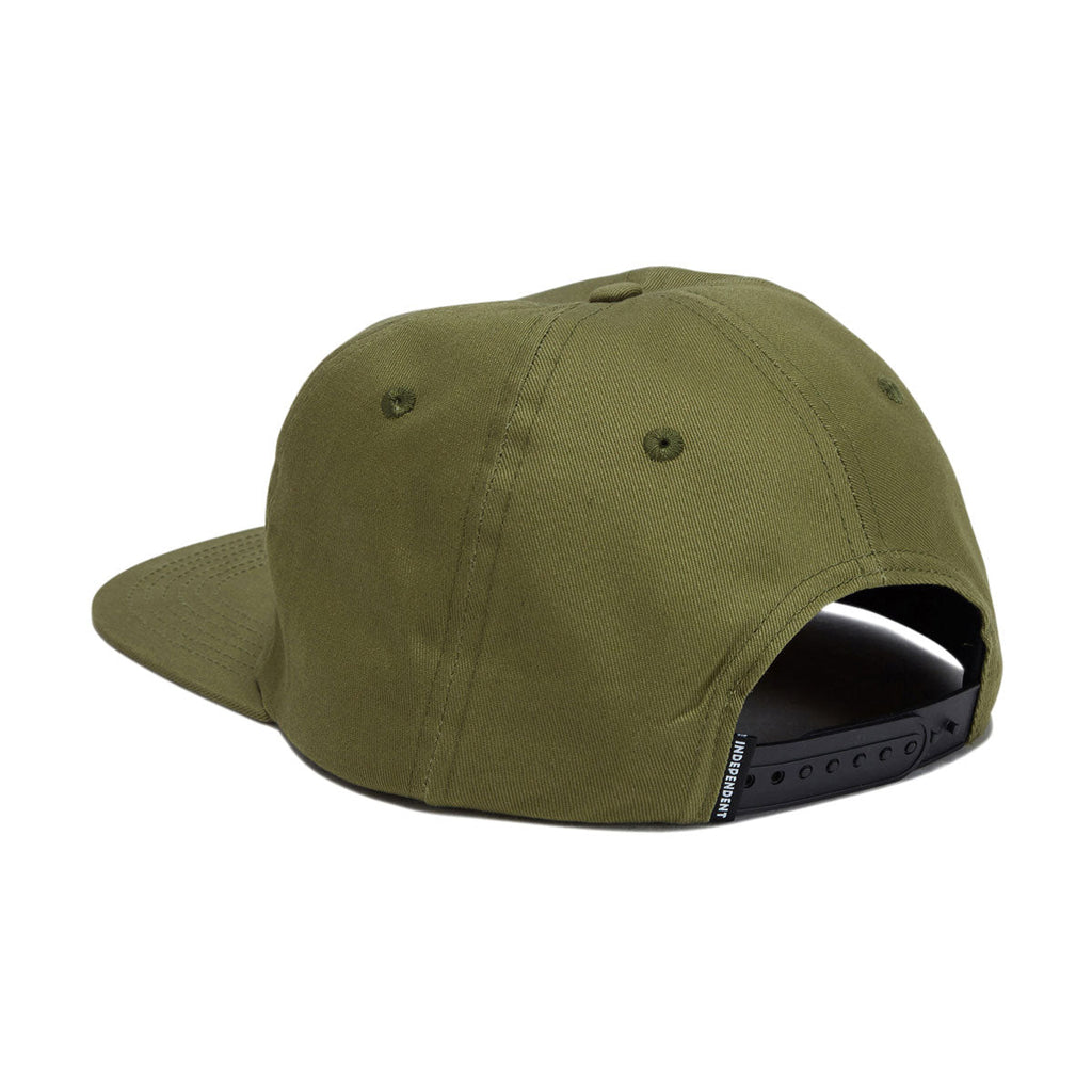 Independent Bar Logo Snapback Hat - Army Green