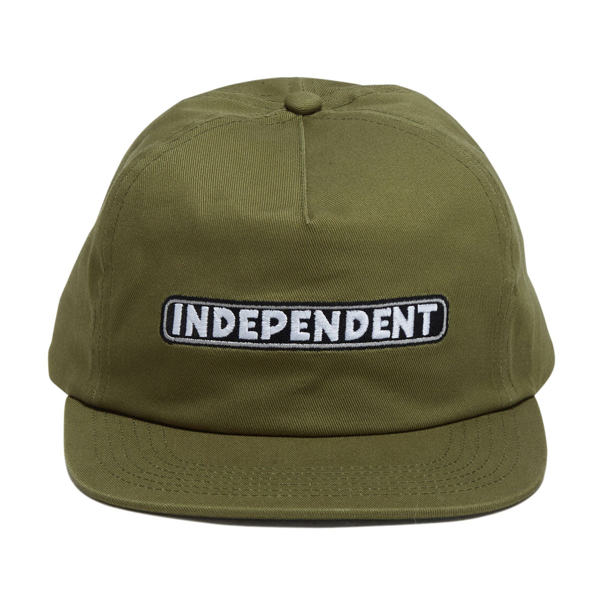 Independent Bar Logo Snapback Hat - Army Green